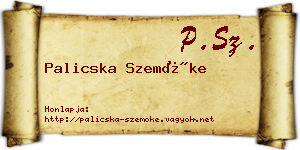 Palicska Szemőke névjegykártya